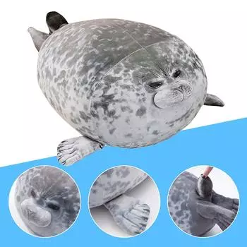 Мягкая подушка Angry Blob Seal, пухлая 3D новинка, кукла морского льва, плюшевая мягкая игрушка, детская подушка для сна, подарки для детей и девочек