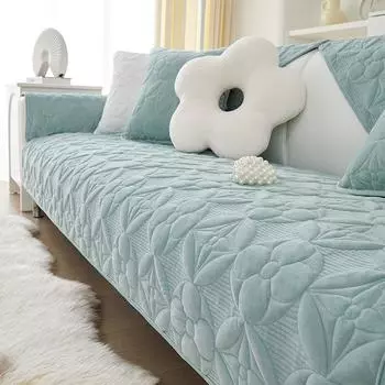 Мягкая подушка для дивана Four Seasons Universal Non-Slip Cushion Simple All Wrapped Cover Cover Fabric Winter 90*70cm