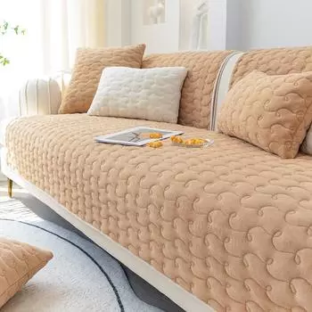 Мягкая подушка для дивана из утолщенного молочного бархата, маленький свежий чехол для дивана в гостиную, четырехсезонная подушка для дивана, простой современный нескользящий коврик 70x70cm 1pcs