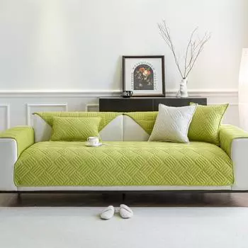 Мягкая подушка для дивана на осень и зиму из молочного бархата, зимняя тканая подушка с нескользящим узором, чехол для дивана, тканевое полотенце 70*70cm