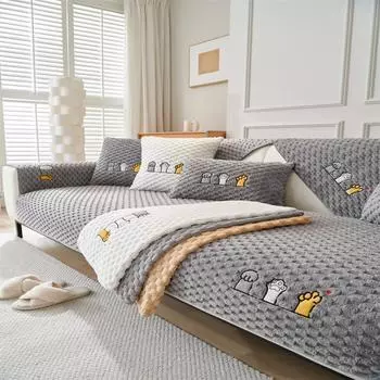 Мягкая подушка для дивана, нескользящее утолщенное полотенце для дивана, простой современный чехол для дивана 45x45cm pillowcase