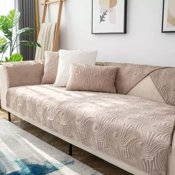 Мягкая подушка для дивана, утолщенная однотонная подушка, простая современная зимняя скандинавская нескользящая замшевая подушка для дивана, чехол для полотенца 30*50 кофейный