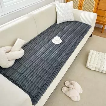 Мягкая подушка для дивана, зимняя мягкая утолщенная подушка для дивана, нескользящая подушка, чехол для дивана Premium Feeling 40*40cm коричневый