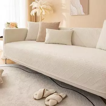 Мягкая подушка для дивана, зимняя, утолщенная, молочная, нескользящая подушка, современный, простой и высококачественный чехол для дивана, полотенце 70*70cm