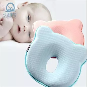 Мягкая подушка для младенцев предотвращает плоскую головку, подушка из пены с эффектом памяти, поддержка сна One Size жёлтый