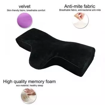 Мягкая подушка для наращивания ресниц из пены с эффектом памяти, вогнутая подголовник, поддержка шеи