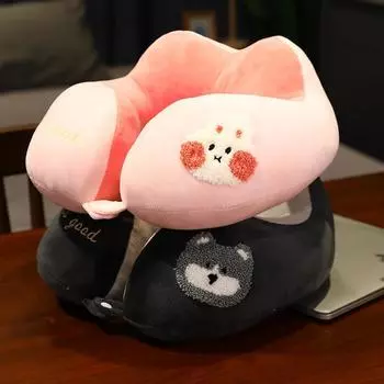 Мягкая подушка для путешествий с героями мультфильмов U-образная дорожная подушка для шеи, подушка в виде самолета, подушка для шеи, портативная подушка для домашнего офиса для детей, милая 30x30cm