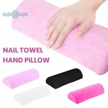 Мягкая подушка для рук из губки для маникюра для ногтей - портативная, съемная, легко чистится, профессиональное использование фиолетовый