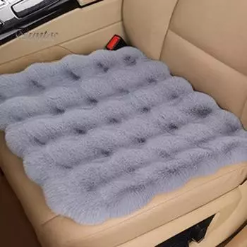 Мягкая подушка для сиденья автомобиля с открытой спинкой, теплые нескользящие чехлы для сидений, удобная подушка для сиденья автомобиля, удобный аксессуар для вождения 1pc серый