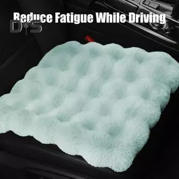 Мягкая подушка для сиденья автомобиля с открытой спинкой, теплые нескользящие чехлы для сидений, удобная подушка для сиденья автомобиля, удобный аксессуар для вождения 1pc серый