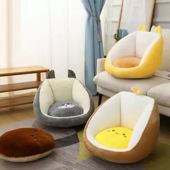 Мягкая подушка Kawaii, подушка с фруктами, плюшевая кукла, мультяшный кот, авокадо, мягкие подушки, игрушки, стул, пол, диван, подушка для сиденья, домашний декор 40x30cm