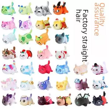 Мягкая подушка «Котенок-гамбургер» — детская игрушка и кукла-животное в подарок 25cm