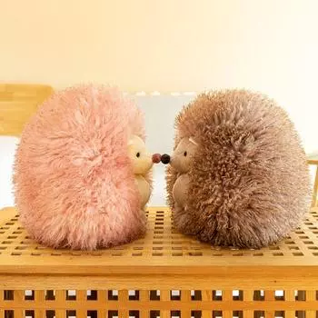 Мягкая подушка в виде ежика, однотонная кукла в виде животного, плюшевая игрушка в виде ежика на день рождения Pink Hedgehog