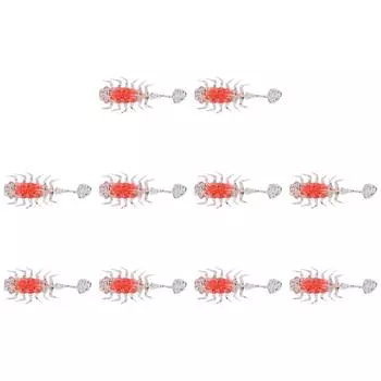 Мягкая поплавочная приманка 5 см, маленькая лопатка с Т-образным хвостом, для ловли окуня (оранжевый) D