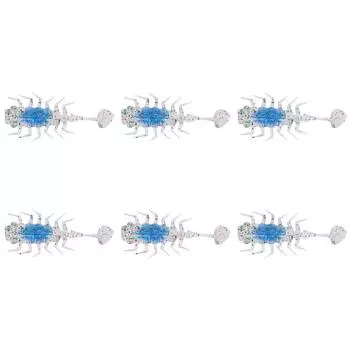 Мягкая поплавочная приманка 5 см, маленькая лопатка с Т-образным хвостом, для ловли окуня (синий)