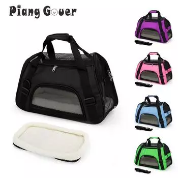 Мягкая поверхность сумка-переноска для кошек на открытом воздухе для путешествий дышащая сумка-переноска для собак с подкладкой S 43X22X26cm