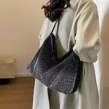 Мягкая повседневная женская сумка из ПУ, высококачественная строчка, вместительный внутренний карман на молнии