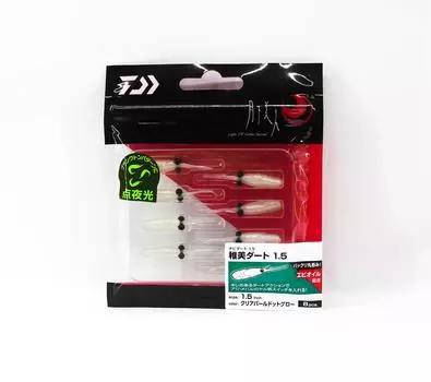 Мягкая приманка Daiwa Chibi Dart 1,5 дюйма, 8 штук в упаковке, светящиеся точки (6764)