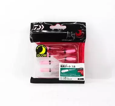 Мягкая приманка Daiwa Chibi Dart 1,5 дюйма, 8 штук в упаковке, светящийся розовый (6757)