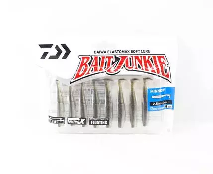 Мягкая приманка Daiwa Junkie Minnow 2,5 дюйма, 8 штук в упаковке Pearl Gudgeon (2729)