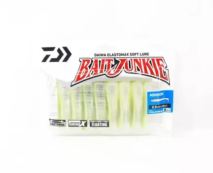 Мягкая приманка Daiwa Junkie Minnow 2,5 дюйма, 8 штук в упаковке Pearl WM UV (2811)