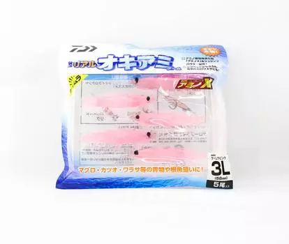 Мягкая приманка Daiwa Kaiteki Real Okiami 3L 58 мм 5 шт. в упаковке UV Pink (1395)
