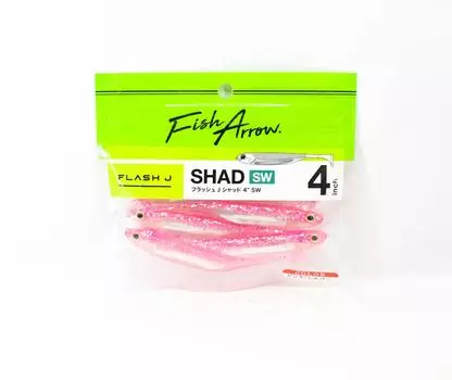 Мягкая приманка Fish Arrow Flash J Shad SW 4 дюйма, 5 шт. в упаковке #101 (8468)