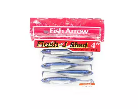 Мягкая приманка Fish Arrow Flash J Shad 4 дюйма, 6 шт. в упаковке#04 (2267)