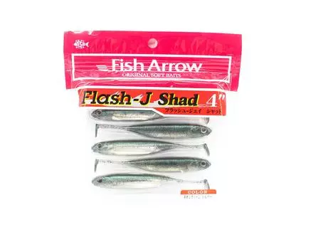 Мягкая приманка Fish Arrow Flash J Shad 4 дюйма, 6 шт. в упаковке #03 (2250)