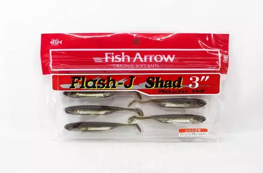 Мягкая приманка Fish Arrow Flash J Shad 3 дюйма, 7 шт. в упаковке #01 (0959)