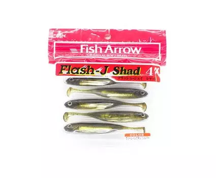 Мягкая приманка Fish Arrow Flash J Shad 4 дюйма, 6 шт. в упаковке #01 (2236)