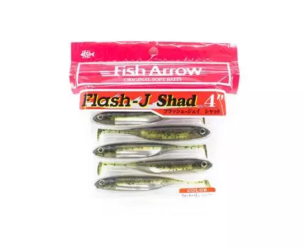 Мягкая приманка Fish Arrow Flash J Shad 4 дюйма, 6 шт. в упаковке #02 (2243)