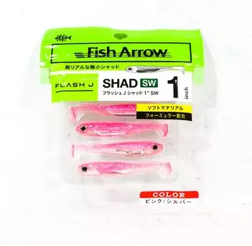 Мягкая приманка Fish Arrow Flash J Shad SW 1 дюйм, 5 шт. в упаковке 101 (4743)