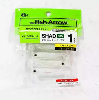Мягкая приманка Fish Arrow Flash J Shad SW 1 дюйм, 5 шт. в упаковке 154 (4781)