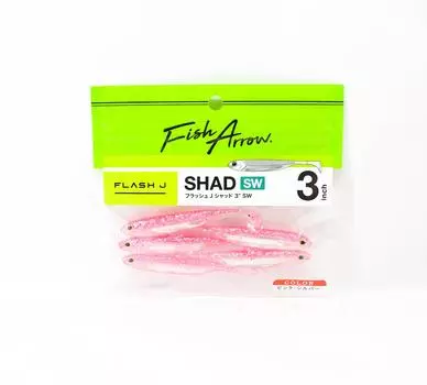 Мягкая приманка Fish Arrow Flash J Shad SW 3 дюйма, 5 шт. в упаковке #101 (8383)