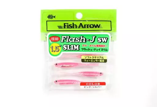Мягкая приманка Fish Arrow Flash J Slim SW 1,5 дюйма, 5 шт. в упаковке #101 (0288)