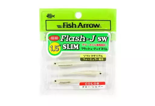 Мягкая приманка Fish Arrow Flash J Slim SW 1,5 дюйма, 5 шт. в упаковке #109 (0325)