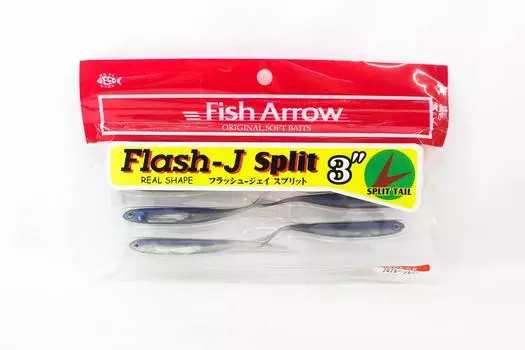 Мягкая приманка Fish Arrow Flash J Split, 3 дюйма, 7 шт. в упаковке#04 (3707)
