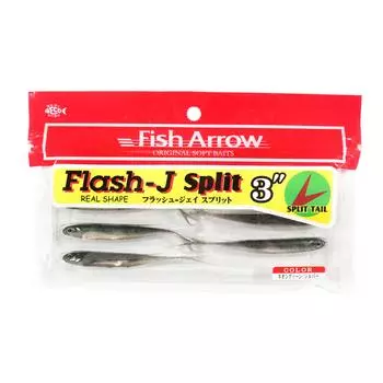 Мягкая приманка Fish Arrow Flash J Split, 3 дюйма, 7 шт. в упаковке #03 (3691)