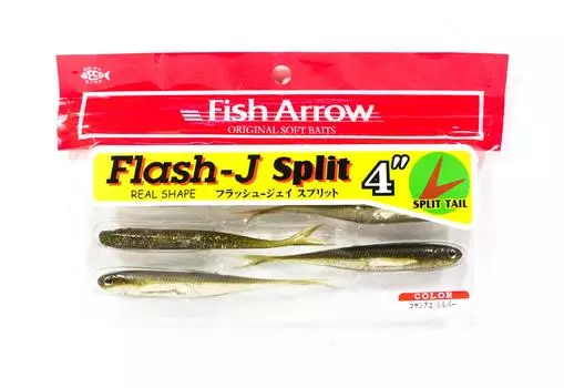 Мягкая приманка Fish Arrow Flash J Split, 4 дюйма, 6 шт. в упаковке #06 (3790)