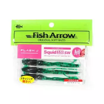 Мягкая приманка Fish Arrow Flash J Squid SW 3,5 дюйма, 5 шт. в упаковке #02 (3678)