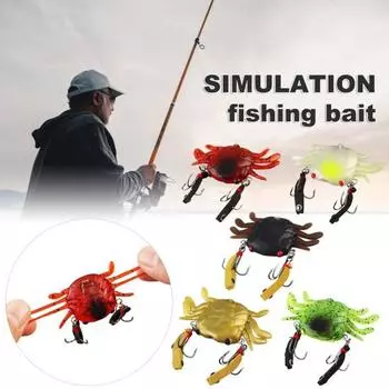 Мягкая приманка из TPR, краб, креветка, осьминог, кальмар, приманка для троллинга, свимбейт, окунь L белый