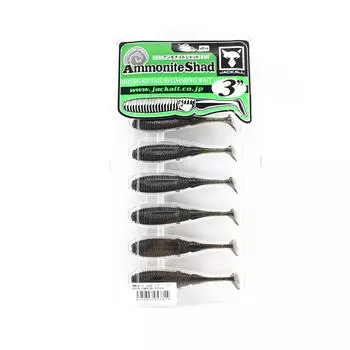 Мягкая приманка Jackall Ammonite Shad 3 дюйма Vibe Tail, зеленая тыква (3814)