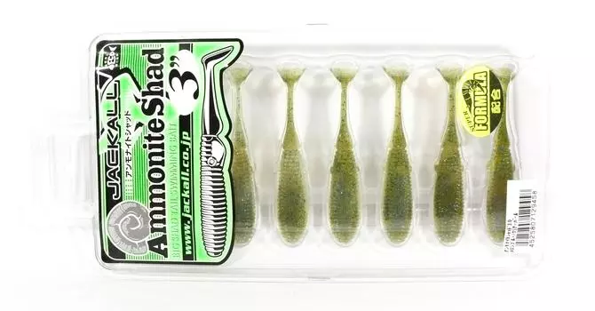 Мягкая приманка Jackall Ammonite Shad 3 дюйма Vibe Tail Blue Clear Pearl (9458)