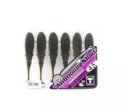 Мягкая приманка Jackall Ammonite Shad 4,5 дюйма Vibe Tail Watermelon Pepper (2909)