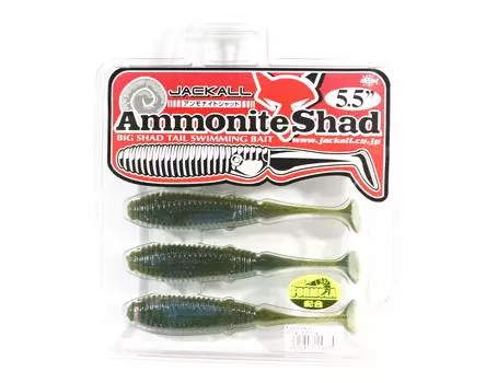 Мягкая приманка Jackall Ammonite Shad 5,5 дюймов Vibe Tail Blue Clr Pearl (9335)