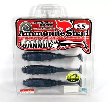 Мягкая приманка Jackall Ammonite Shad 5,5 дюймов Vibe Tail Blue (1445)