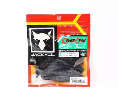 Мягкая приманка Jackall Cover Craw 3 дюйма, черная, синяя, чешуйчатая (8349)