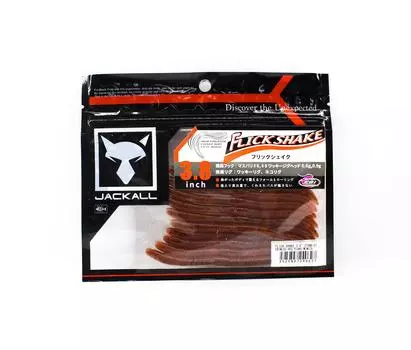 Мягкая приманка Jackall Flick Shake Worm 3,8 дюйма 2 тона красного цвета (0627)