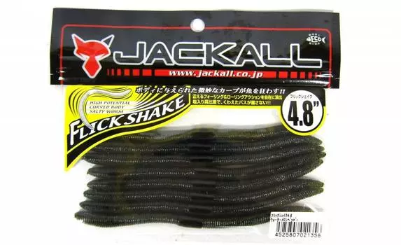 Мягкая приманка Jackall Flick Shake Worm 4,8 дюйма, арбузный перец (1356)